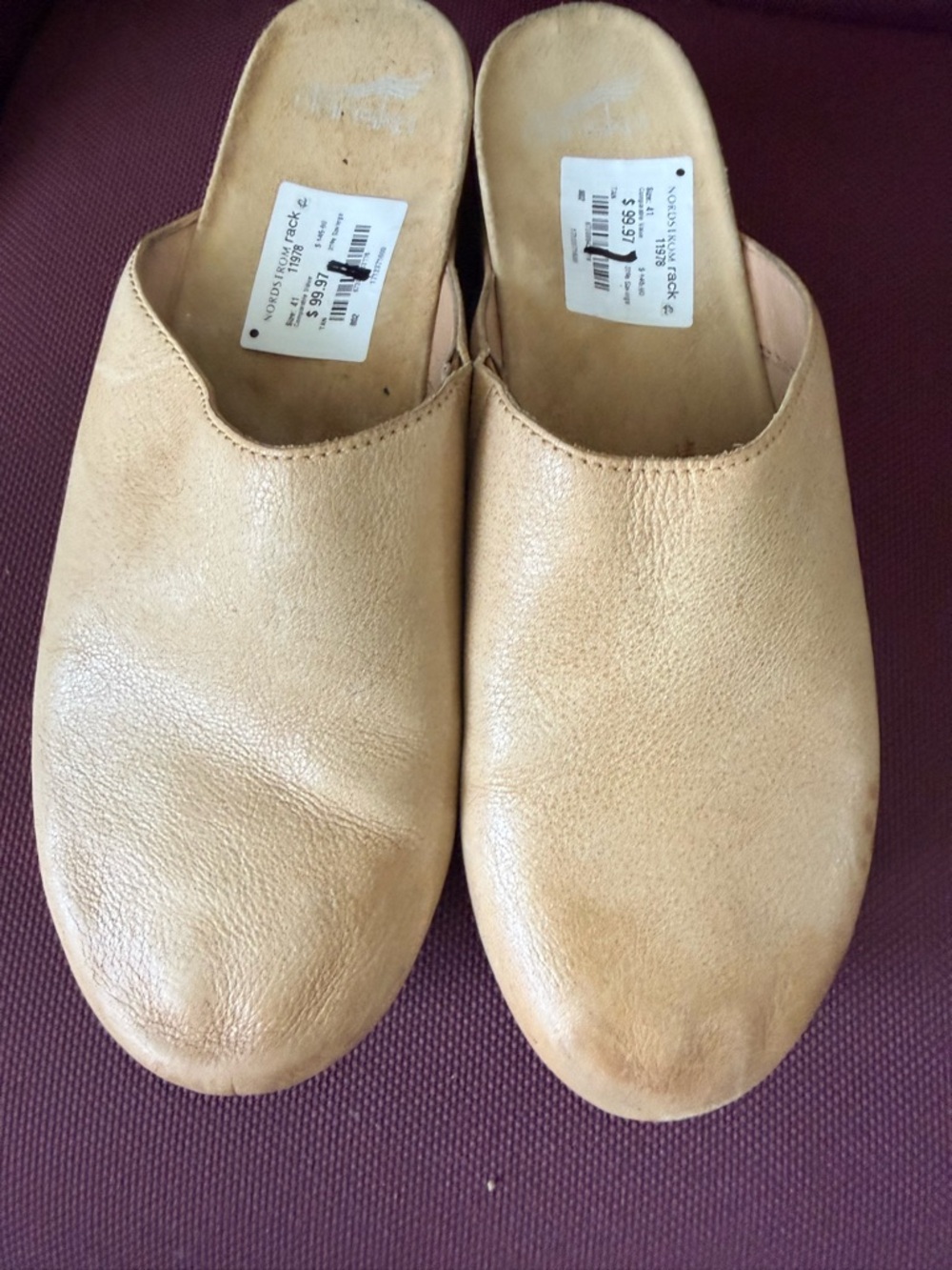 Dansko Tan Leather Slip-On Clog Mule - Picture 6 of 13